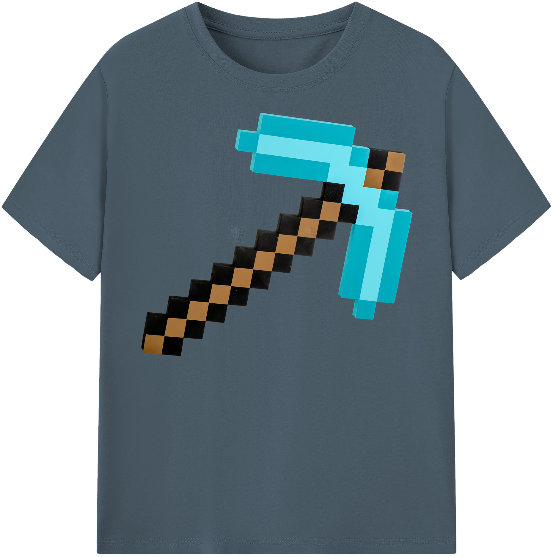 （画像用） マインクラフト ブロックの世界 Minecraft MC Block world 綿100％半袖Tシャツ（フロントプリント）